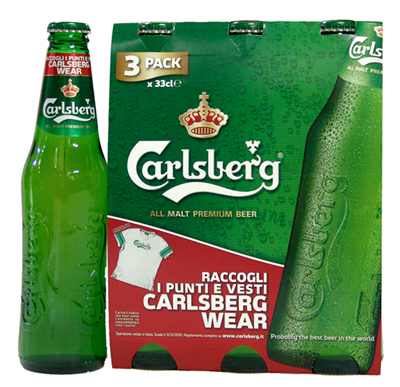 Carlsberg Vintage Birra Bottiglia Apriscatole Set Di 3 Carlsberg Luce 